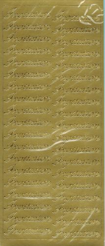 Peel Off Stickers - Invitation - Gold