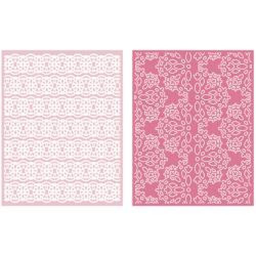 Lifestyle Crafts - Quickutz - Goosebumpz A2 Embossing Folders 2/Pkg - Lace