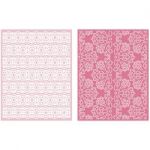 Lifestyle Crafts - Quickutz - Goosebumpz A2 Embossing Folders 2/Pkg - Lace