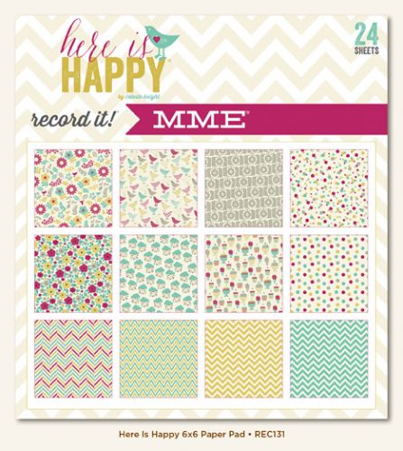 My Minds Eye - Record It - Here is Happy - 6x6 Paper Pad