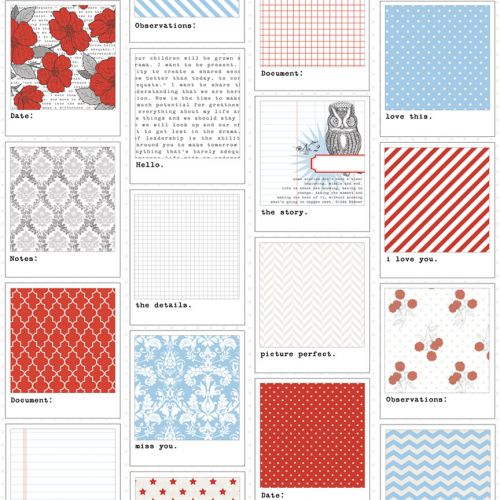 Teresa Collins Designs - Stationery Noted -  Polaroids  12x12 Paper