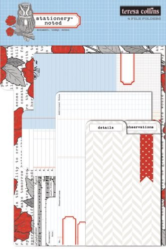Teresa Collins Designs - Stationery Noted - File Folders