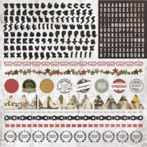 Kaisercraft - Attitude! - Cardstock Sticker Sheet 12"X12"