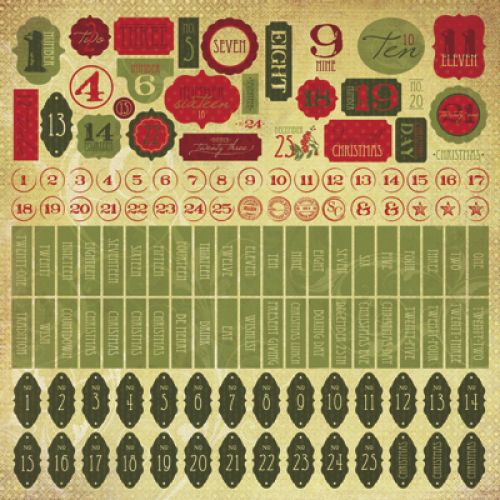 Kaisercraft - Twig & Berry - Cardstock Sticker Sheet 12"X12"