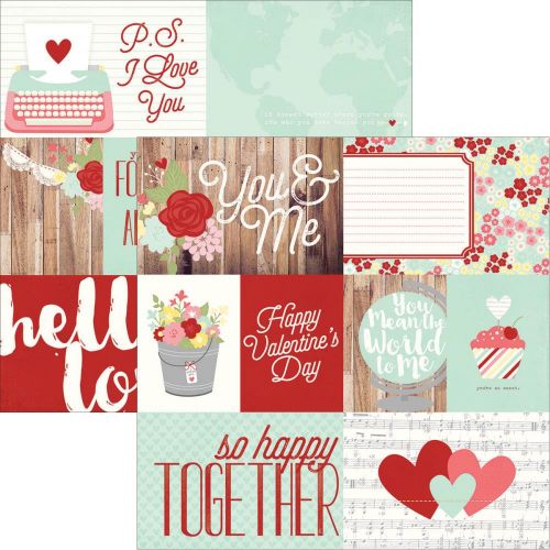 Simple Stories - You & Me - Cardstock 12"X12" - Elements #1