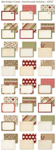 Simple Stories - Handmade Holiday - 4x6 Snap Cards