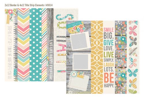 Simple Stories - Vintage Bliss - 12" x 12" - 2 x 12 Border / 4 x 12 Title Strip Elements