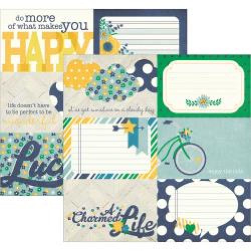 Simple Stories - A Charmed Life Collection - 12 x 12 Paper - 4x6 Horizontal Journaling Card Elements