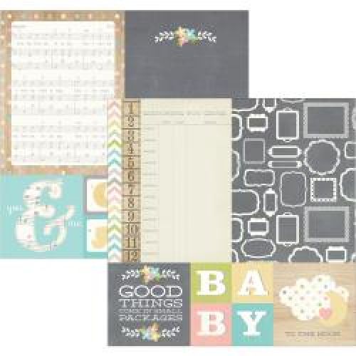 Hello Baby - Double-Sided Elements Cardstock 12"X12" 4"X4" Quotes & 6"X8" Photo Mat Elements
