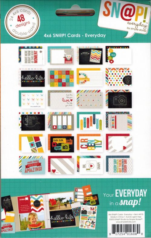 Simple Stories - 4x6 Sn@p! Cards 24 Pack - Everyday