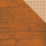 Simple Stories - Pumpkin Spice - Double-Sided Cardstock 12"X12" - Pumpkin Spice/Gingham Simple Basic