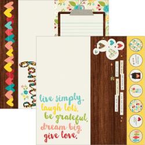Simple Stories - We Are Family - Double-Sided Elements Cardstock 12"X12" - 2"X12", 4"X12" & 6"X12" Elements