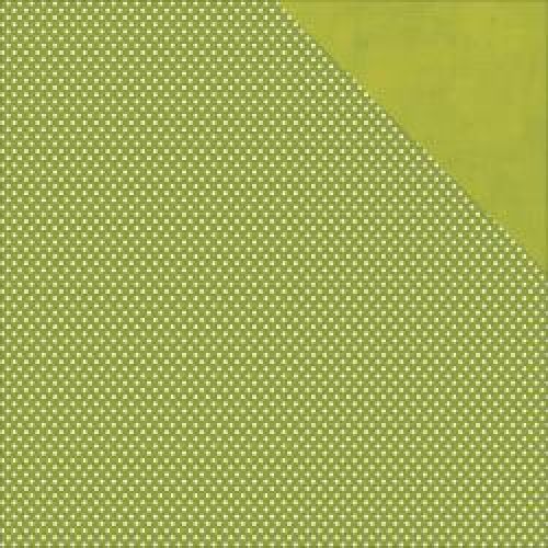 Simple Stories - Claus & Co Double-Sided Cardstock 12"X12" - Green Dot/Linen Simple Basic