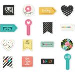 Simple Stories - Carpe Diem Decorative Shaped Plastic Clips 16/Pkg