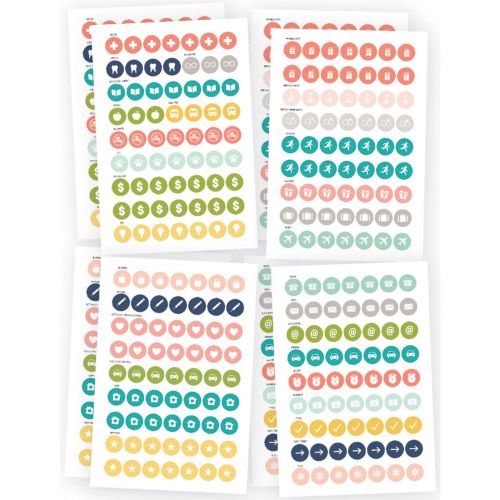 Simple Stories - Carpe Diem - Posh Stickers 4"X6" 8/Pkg- Calendar, 4 Designs/2ea