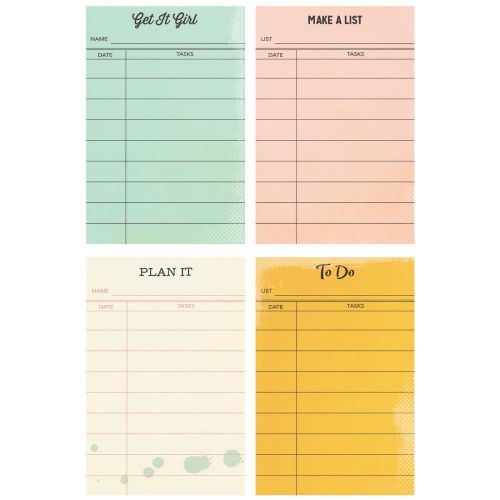 Simple Stories - Carpe Diem - The Reset Girl Sticky Notes 2"X3" - 4 Designs/10ea