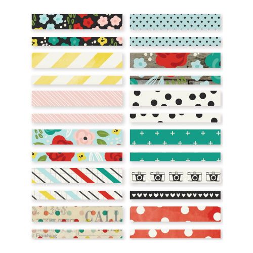 Simple Stories - Life in Color Washi Paper Tape 3"X4" Sheets 24/Pkg
