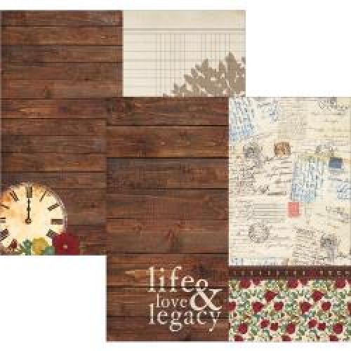 Simple Stories - Legacy - Double-Sided Cardstock 12"X12" - 6"X12" Page Elements