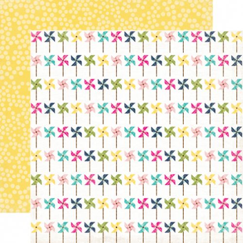 Echo Park Paper Company - Splendid Sunshine Collection - 12x12" Paper - Pretty Pinwheels