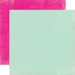 Echo Park Paper Company - Splendid Sunshine Collection - 12x12" Paper - Lt. Blue / Hot Pink Distressed Solid