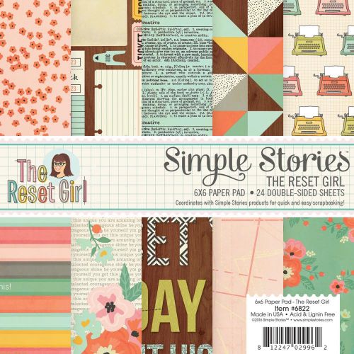 Simple Stories - Carpe Diem - The Reset Girl, 12 Designs/2 Each Double-Sided Paper Pad 6"X6" 24/Pkg