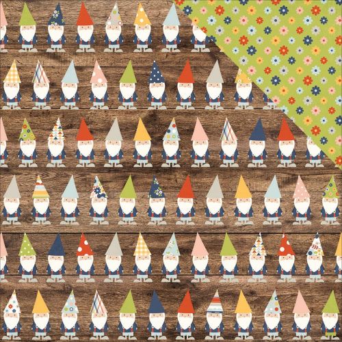 Simple Stories - Bloom & Grow - Double-Sided Cardstock 12"X12" - Chillin' With My Gnomies