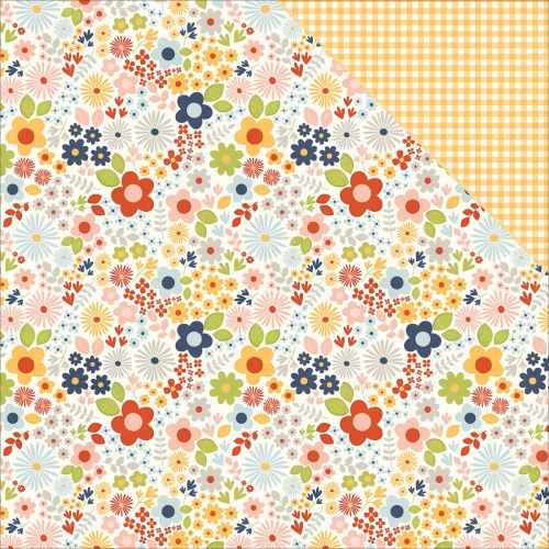 Simple Stories - Bloom & Grow - Double-Sided Cardstock 12"X12" - Chin Up, Buttercup!