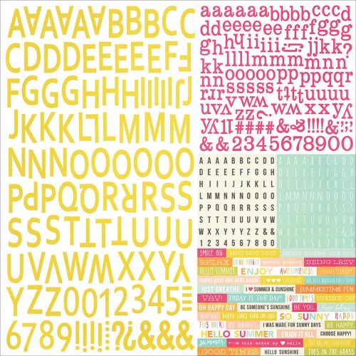 Simple Stories - Sunshine & Happiness - Cardstock Stickers 12"X12" - Expressions