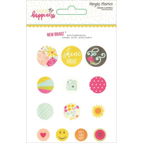 Simple Stories - Sunshine & Happiness - Self-Adhesive Bradz 13/Pkg