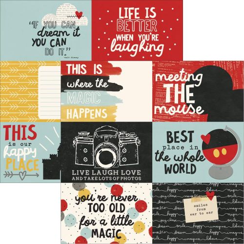 Simple Stories - Say Cheese III - Double-Sided Elements Cardstock 12"X12" - 4"X6" Horizontal Journaling Cards