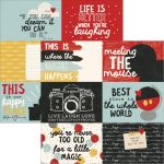 Simple Stories - Say Cheese III - Double-Sided Elements Cardstock 12"X12" - 4"X6" Horizontal Journaling Cards