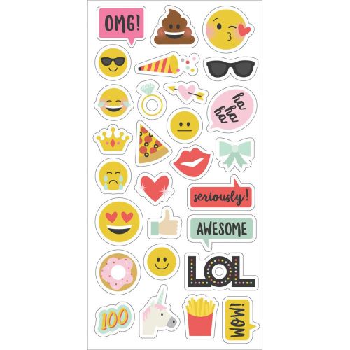 Simple Stories - Emoji Love - Chipboard Stickers 6"X12"