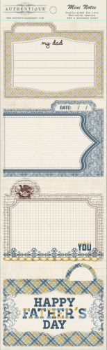 Authentique - Strong - 4" x 12" Mini Notes Die Cuts