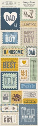 Authentique - Strong - 4" x 12" Stamp Blocks Die Cuts