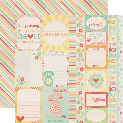 Echo Park Paper Company - Mini Theme - The Best of Friends - Paper - Journaling Cards