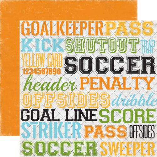 Echo Park Paper Company - Mini Theme - Goal Collection - Paper - Soccer Words