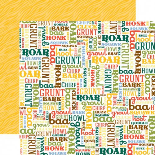 Echo Park Paper Company - Mini Theme - Day at the Zoo Collection - Paper - Animal Sounds