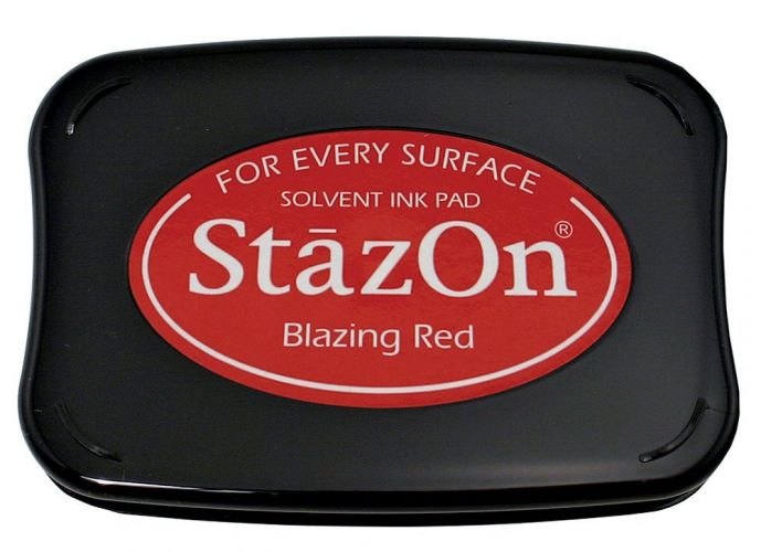 Tsukineko - Staz On - Blazing Red - Solvent Ink Pad