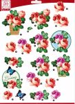 Sullivans - 3D Die-Cut Decoupage Sheet 8.3"X11.69" - Flowers Loving