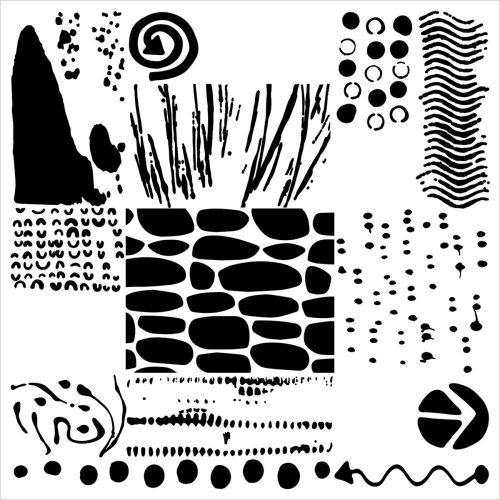 The Crafters Workshop - 12 x 12 Template - Pebble Art