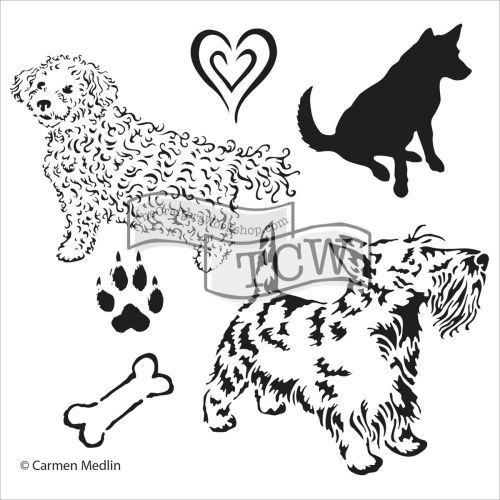The Crafters Workshop - 12 x 12 Template - Doggies