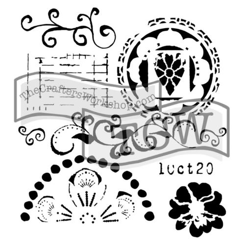 The Crafters Workshop - 6 x 6 Template - Mini Swirly Cue