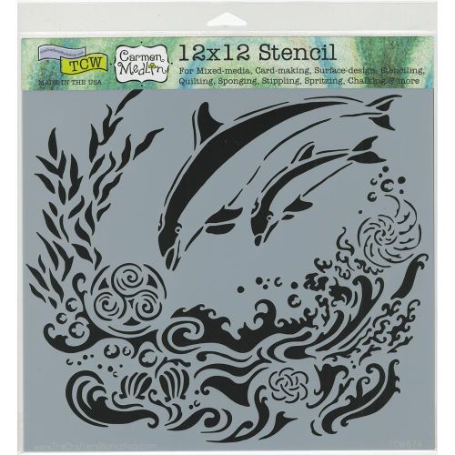 The Crafters Workshop - 12 x 12 Template - Dolphins