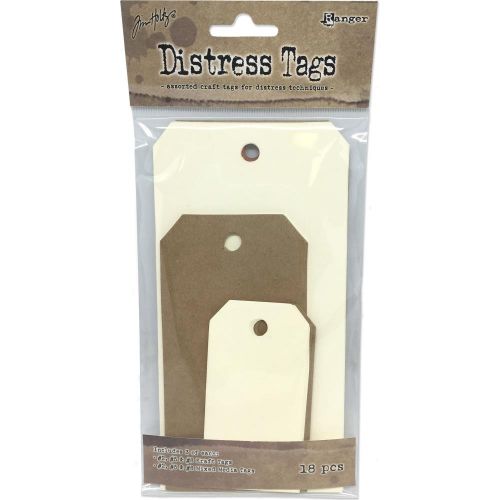 Tim Holtz - Distress Tag Assortment 18/Pkg - 3 Each Of #2, #5 & #8