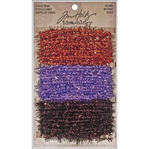 Tim Holtz - Idea-ology - Tinsel Twine 6yds - Autumn - 3 Colors/2 Yards Each