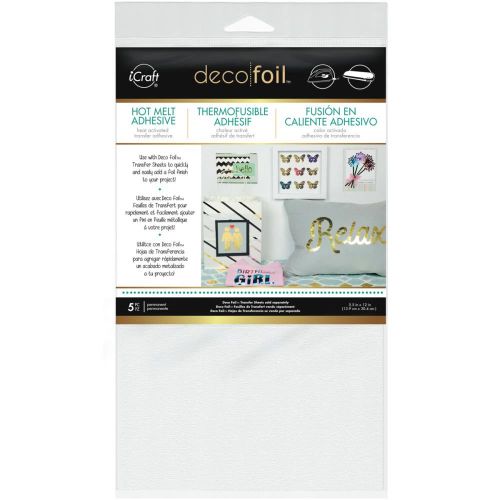 Therm-O-Web - iCraft - Deco Foil - Iron-On Adhesive Transfer Sheet 5.5"X12" 5/Pkg