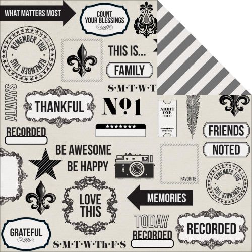 Teresa Collins Designs - Urban Market - Collage 12 x 12 Double Sided Patterned Paper