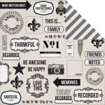 Teresa Collins Designs - Urban Market - Collage 12 x 12 Double Sided Patterned Paper