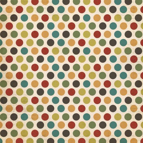 My Mind's Eye - Vintage Christmas - 12x12" Double Sided Patterned Glittered Paper - Multi Dot Paper