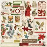 My Mind's Eye - Vintage Christmas - 12x12 Sticker Accessories